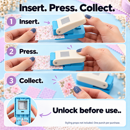 ✨ Stamp-Shaped Paper Punch for Journaling & Scrapbooking — Medium & Large