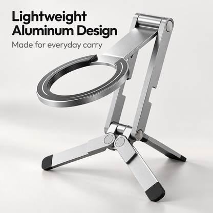 🧲📱 MA60 Magnetic Phone Holder – Foldable Aluminum Stand & Pocket-Sized Travel Tripod ✨