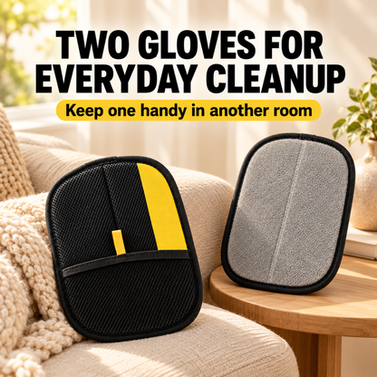🐾 2-Pack Pet Hair Remover Gloves – Reusable Electrostatic Mitts for Furniture, Carpets & Clothes 🧤🧤