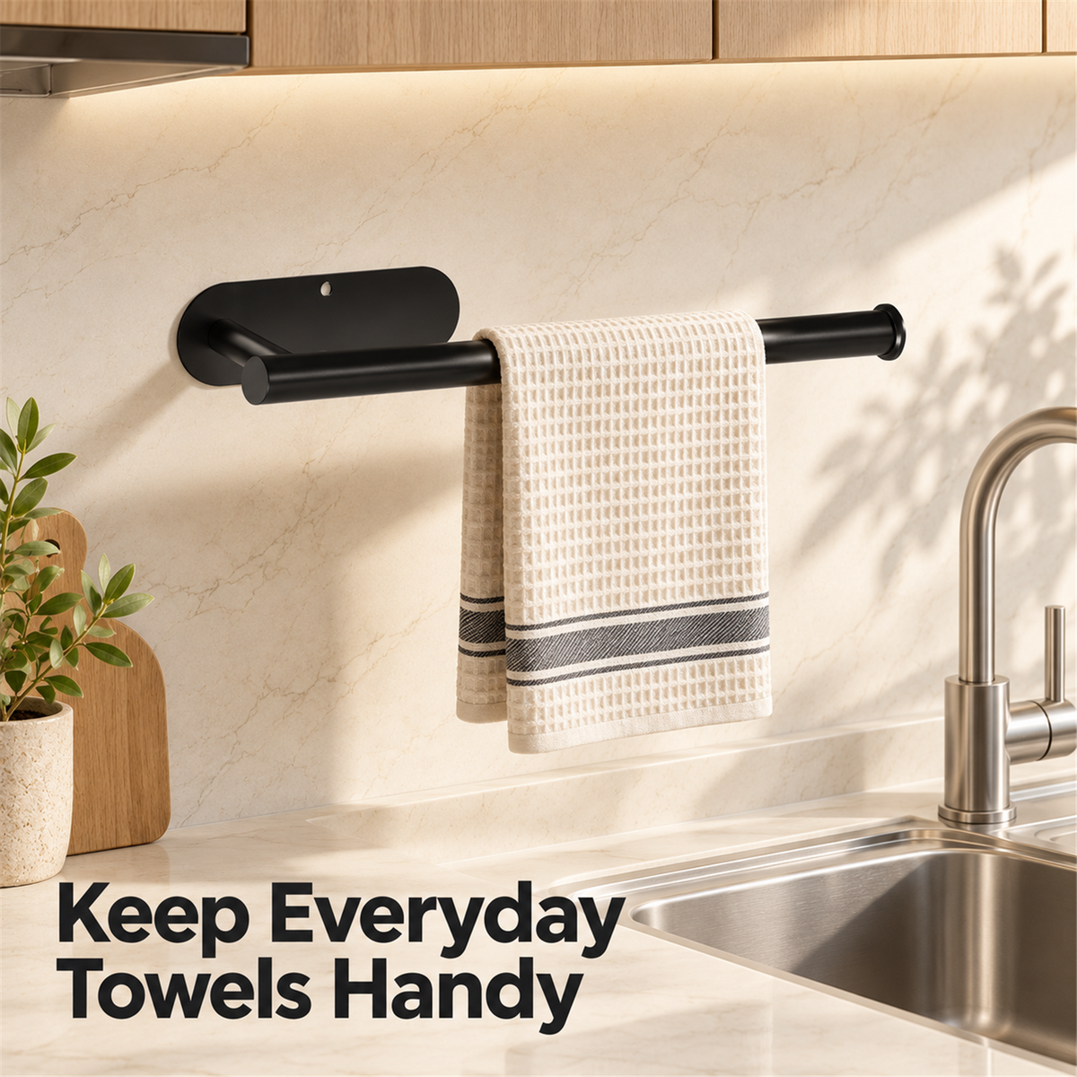 🧻 Stainless Steel Paper Towel Holder with Storage – Under-Cabinet Adhesive or Screw Mount ✨