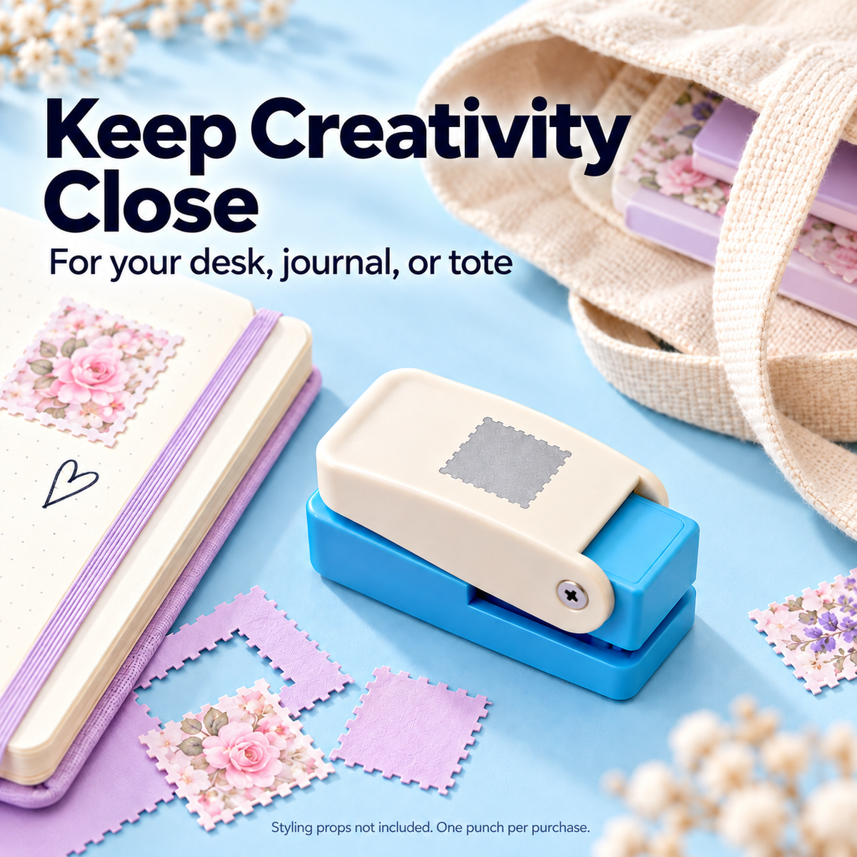 ✨ Stamp-Shaped Paper Punch for Journaling & Scrapbooking — Medium & Large