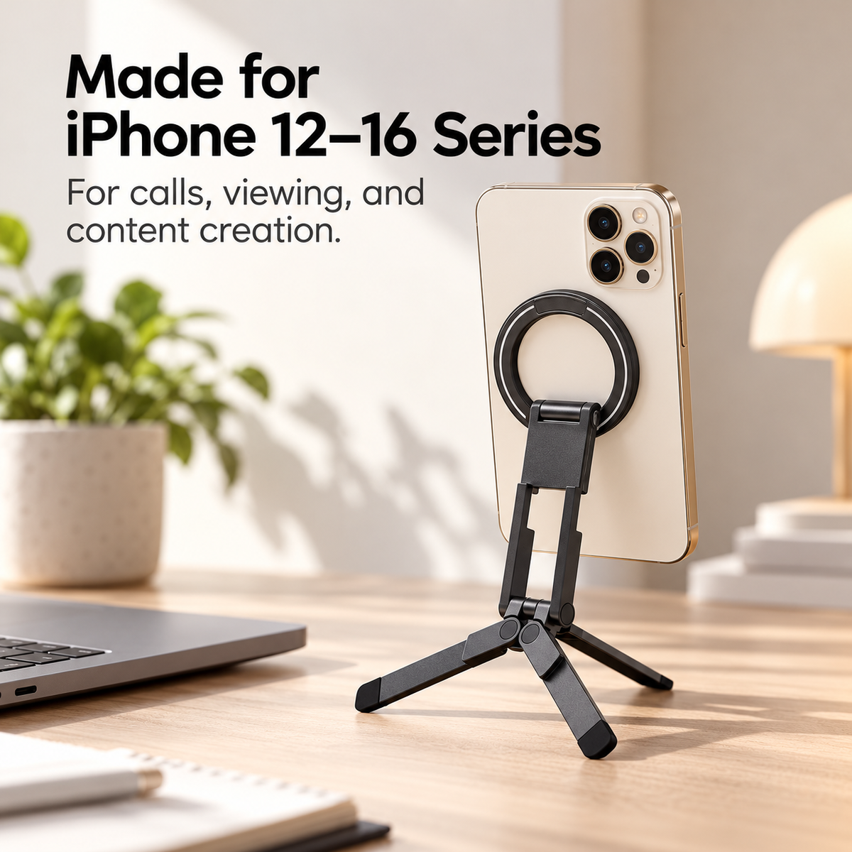 🧲📱 MA60 Magnetic Phone Holder – Foldable Aluminum Stand & Pocket-Sized Travel Tripod ✨