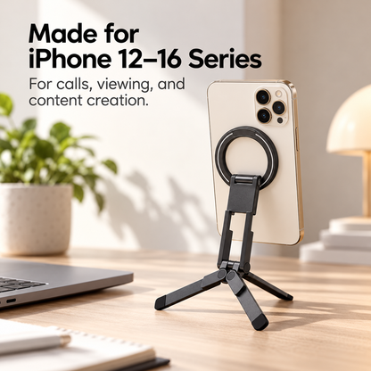 🧲📱 MA60 Magnetic Phone Holder – Foldable Aluminum Stand & Pocket-Sized Travel Tripod ✨