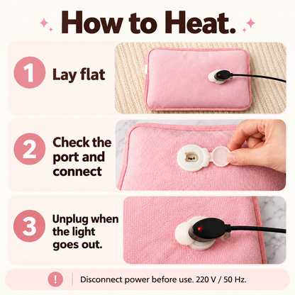 🔥 Rechargeable Electric Hot Water Bottle – Reusable Heat Pack for Cozy Warmth ✨