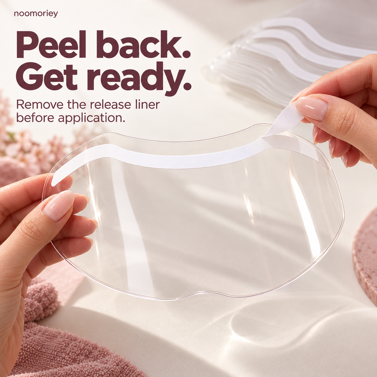 🛡️ 50-Pack Disposable Face Shields – Clear Adhesive Splash Guards for Hair & Lash Care ✨ ✨