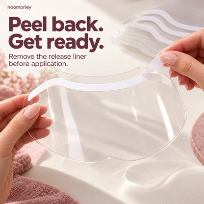 🛡️ 50-Pack Disposable Face Shields – Clear Adhesive Splash Guards for Hair & Lash Care ✨ ✨
