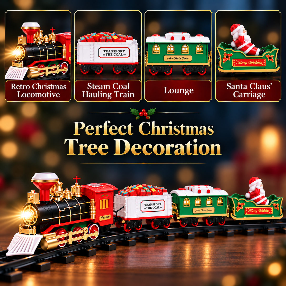 Christmas Train Set, Christmas Decorations Indoor