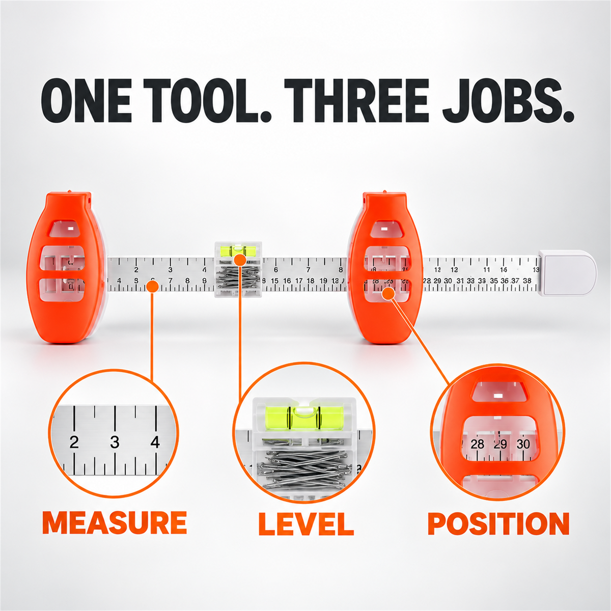 🖼️📏 Multifunctional Picture Hanger Tool – Level, Inches/cm Ruler & Frame Alignment Kit ✨✨
