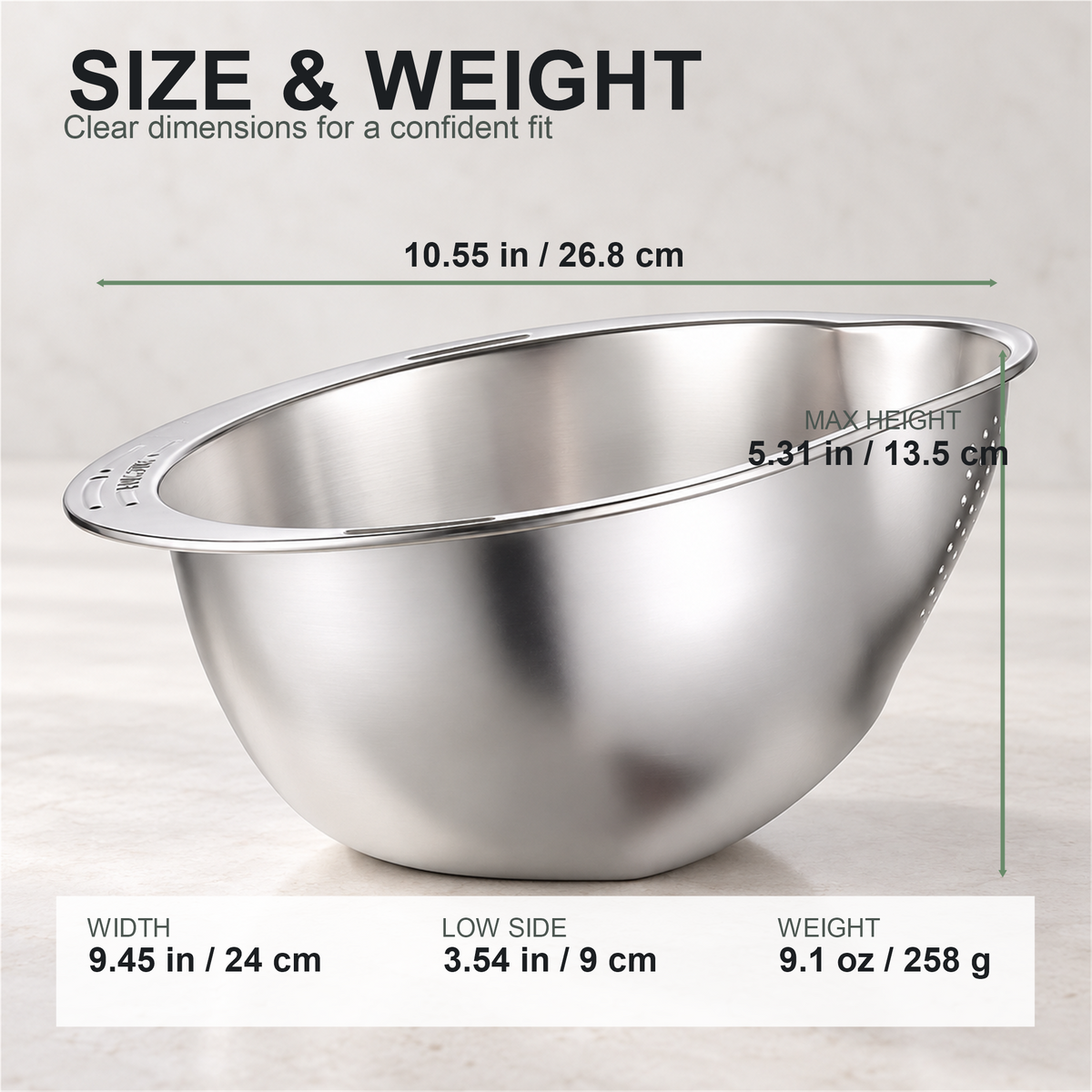 🍚✨ 4-in-1 Rice Washing Bowl – Stainless Steel Strainer for Rice, Quinoa, Fruit & Vegetables 🥬