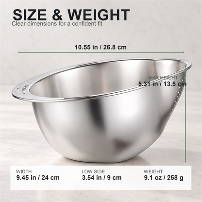🍚✨ 4-in-1 Rice Washing Bowl – Stainless Steel Strainer for Rice, Quinoa, Fruit & Vegetables 🥬