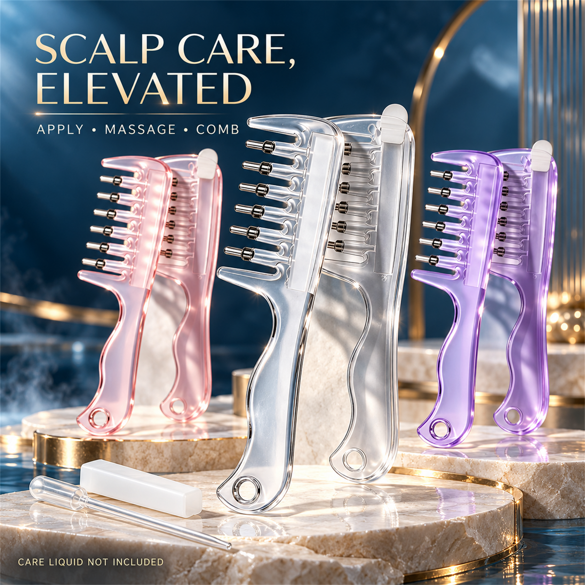 💆 Scalp Liquid Applicator Comb – Refillable Hair Root Oil & Massage Comb