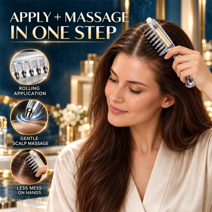 💆 Scalp Liquid Applicator Comb – Refillable Hair Root Oil & Massage Comb