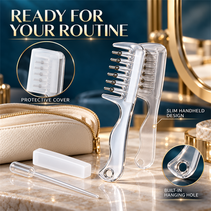 💆 Scalp Liquid Applicator Comb – Refillable Hair Root Oil & Massage Comb