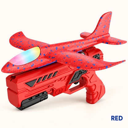 ✈️ Foam Plane Launcher Toy – Outdoor Flying Fun in Red or Blue
