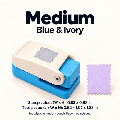 ✨ Stamp-Shaped Paper Punch for Journaling & Scrapbooking — Medium & Large