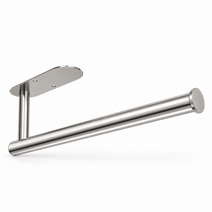 🧻 Stainless Steel Paper Towel Holder with Storage – Under-Cabinet Adhesive or Screw Mount ✨