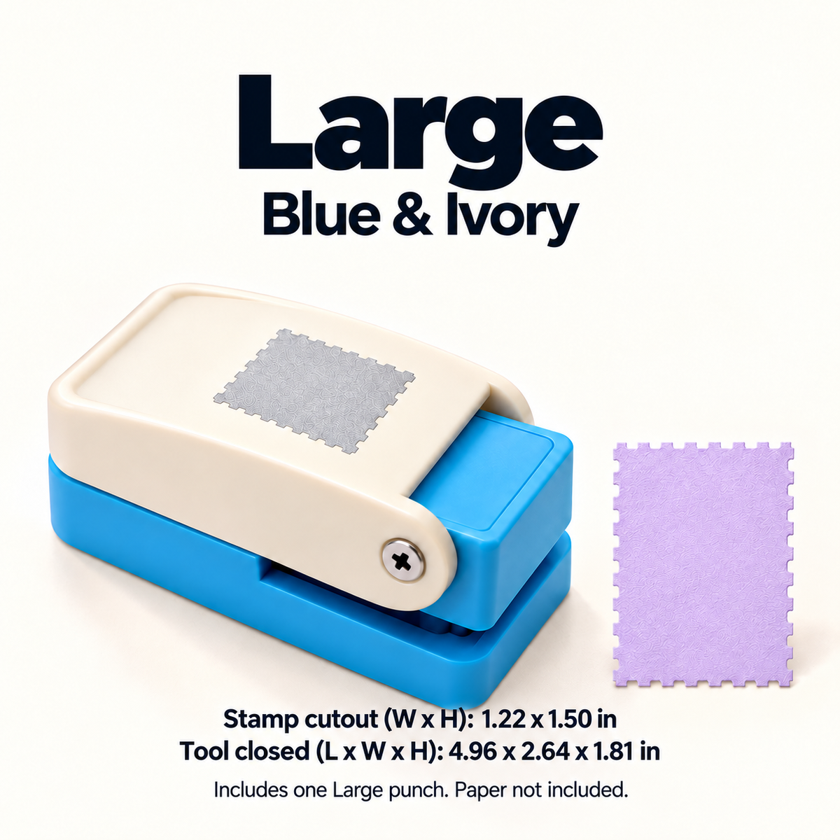 ✨ Stamp-Shaped Paper Punch for Journaling & Scrapbooking — Medium & Large