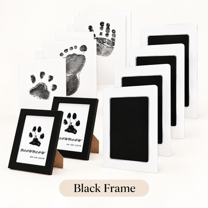 🐾 4-Pack Paw Print Kit with 2 Photo Frames – Mess-Free Ink Pads for Dogs & Cats 📸