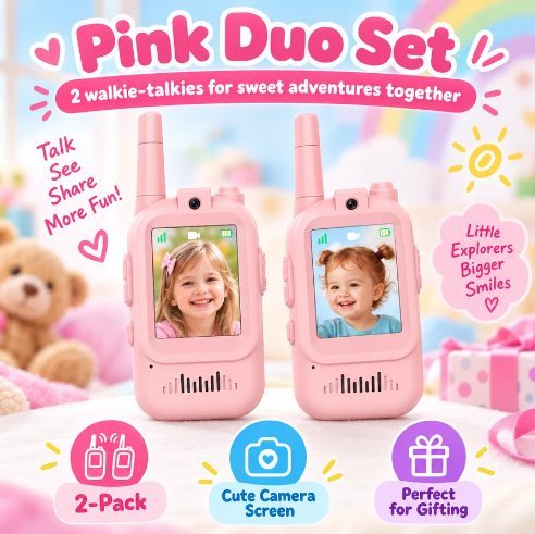 Kids Video Walkie Talkies – See, Talk & Play with 2-Way HD Video Communication