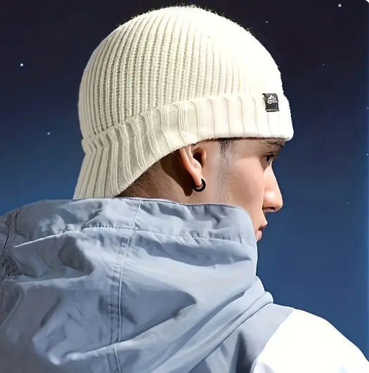 🧢🍂Men’s Knitted Winter Baseball Cap – Soft, Stretchy & Lightweight with a Warm Brimmed Design