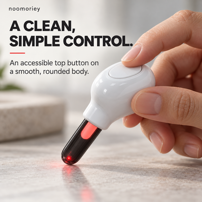 660nm Red Light Ear Device – Compact, Lightweight Design with 7-Minute Auto Shutoff