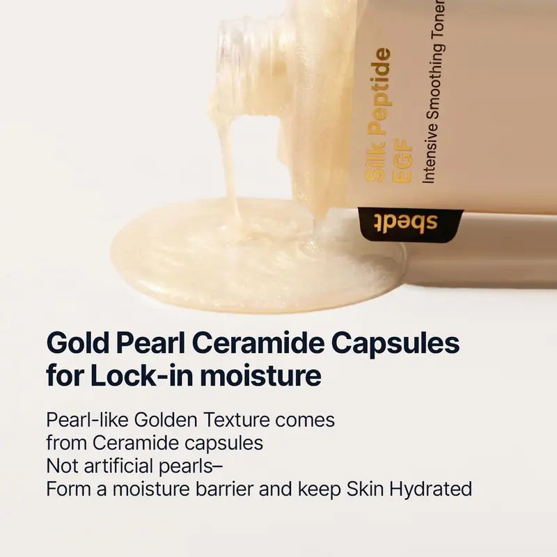 Silk Peptide EGF Smoothing Toner – 30 Peptides + Ceramides for Firmer, Plumper-Looking Skin