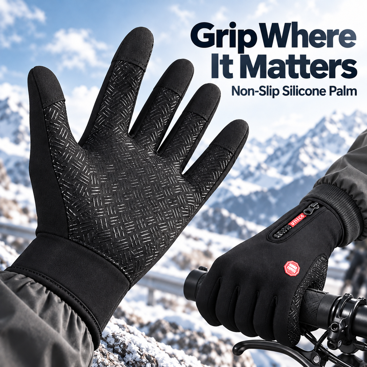 🧤❄️ Outdoor Winter Gloves – Windproof & Touchscreen Compatible for Sports, Travel & Everyday Wear