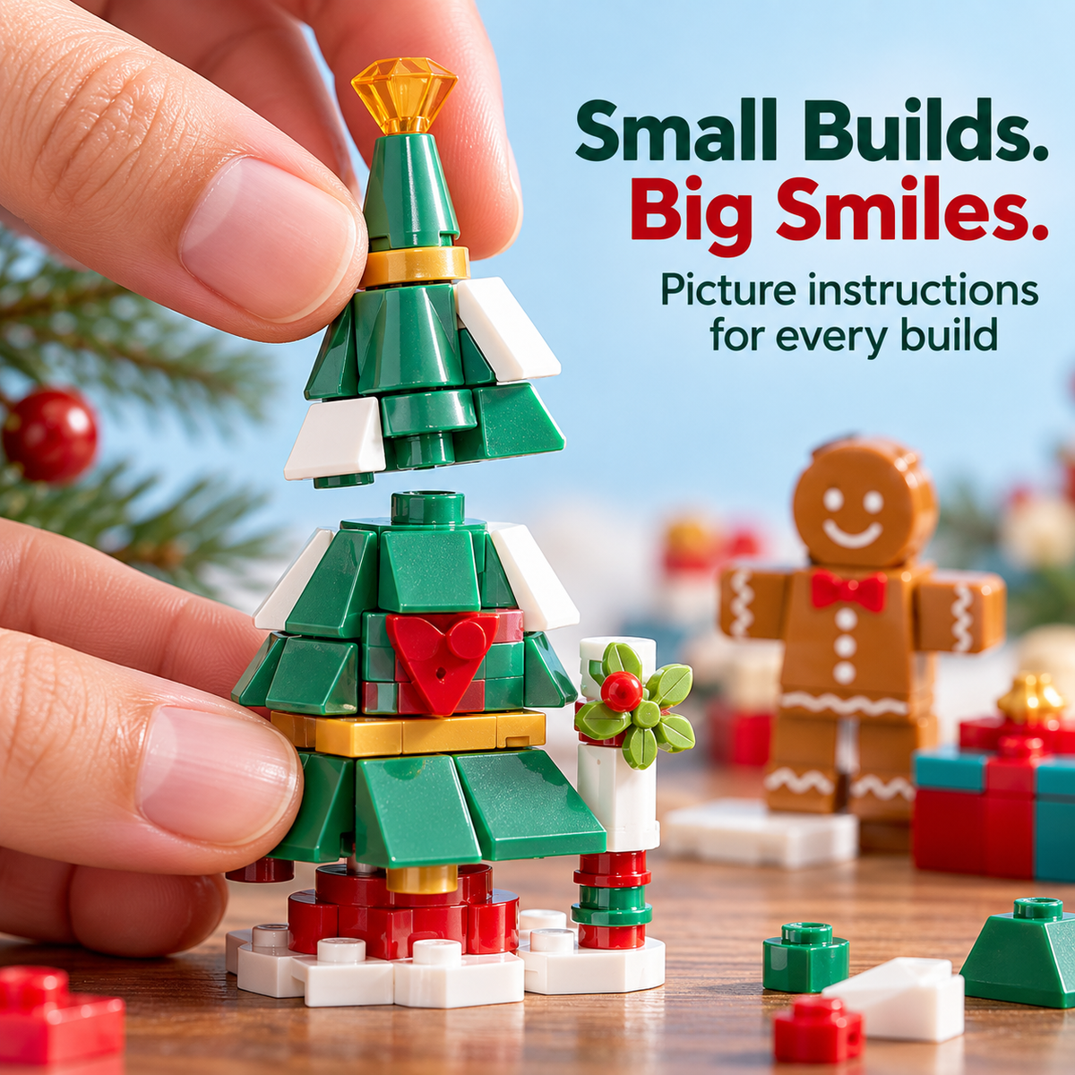 Advent calendar with 12 building kits that make a Christmas village