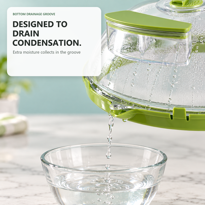 🍽️✨ 10-Inch Microwave Splatter Cover – Insulated Food Dome with Water Steamer 💧