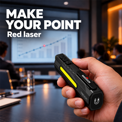 🔦 T9 EDC Flashlight – 1500 Lumens, Red Laser & UV Light, USB-C Rechargeable 🧲