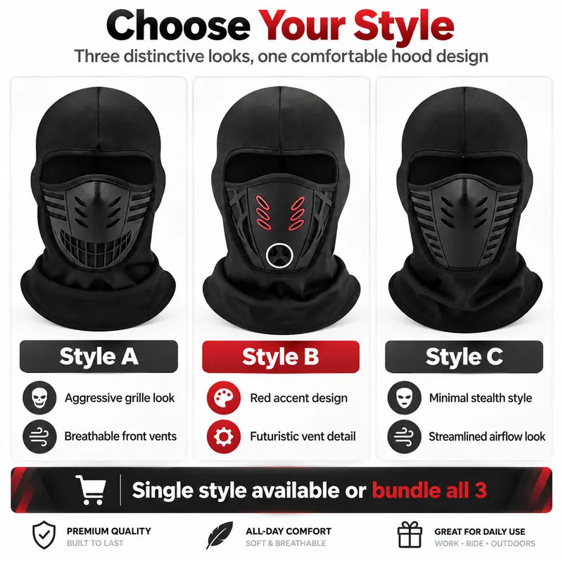 Winter Cycling Balaclava – Warm, Breathable Full-Face Cold Weather Mask