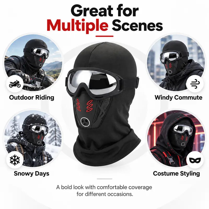 Winter Cycling Balaclava – Warm, Breathable Full-Face Cold Weather Mask