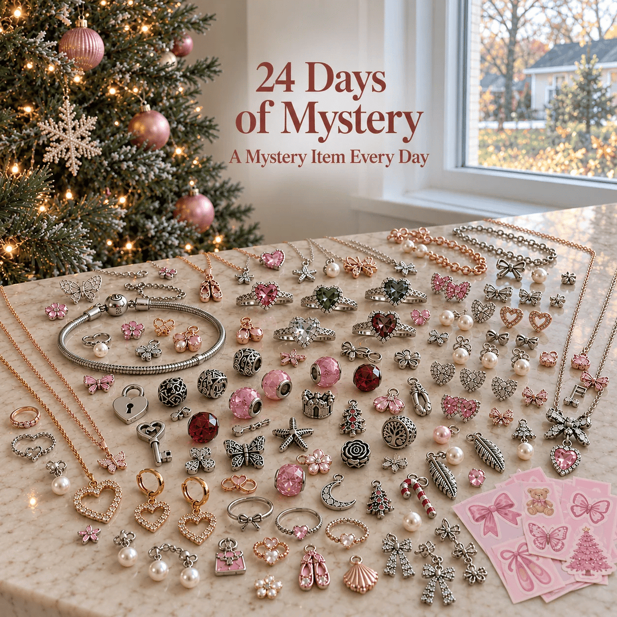 🎀 Hand Assembled Christmas Jewelry Calendar | Daily Surprises, Perfect Holiday Gift for Her
