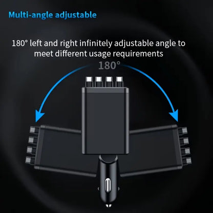 ⭐⭐120W 4-in-1 Power Hub with Galaxy Star Projector & Retractable Cables