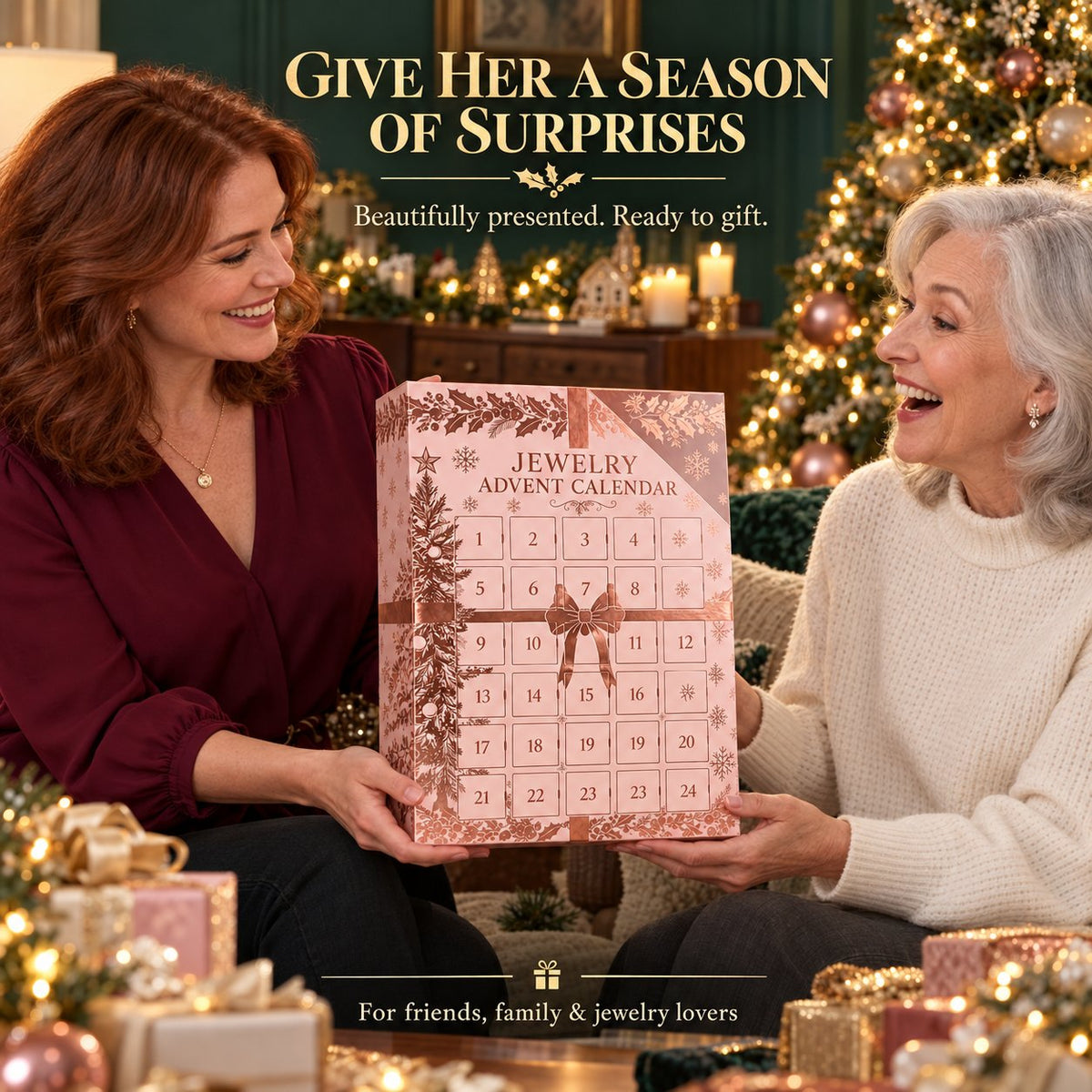 🎀 Hand Assembled Christmas Jewelry Calendar | Daily Surprises, Perfect Holiday Gift for Her