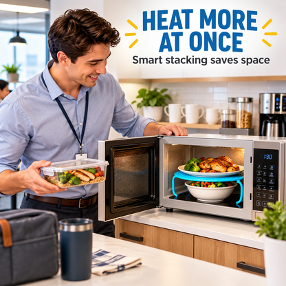 🍽️ 3-in-1 Plastic Microwave Plate Holder ✨