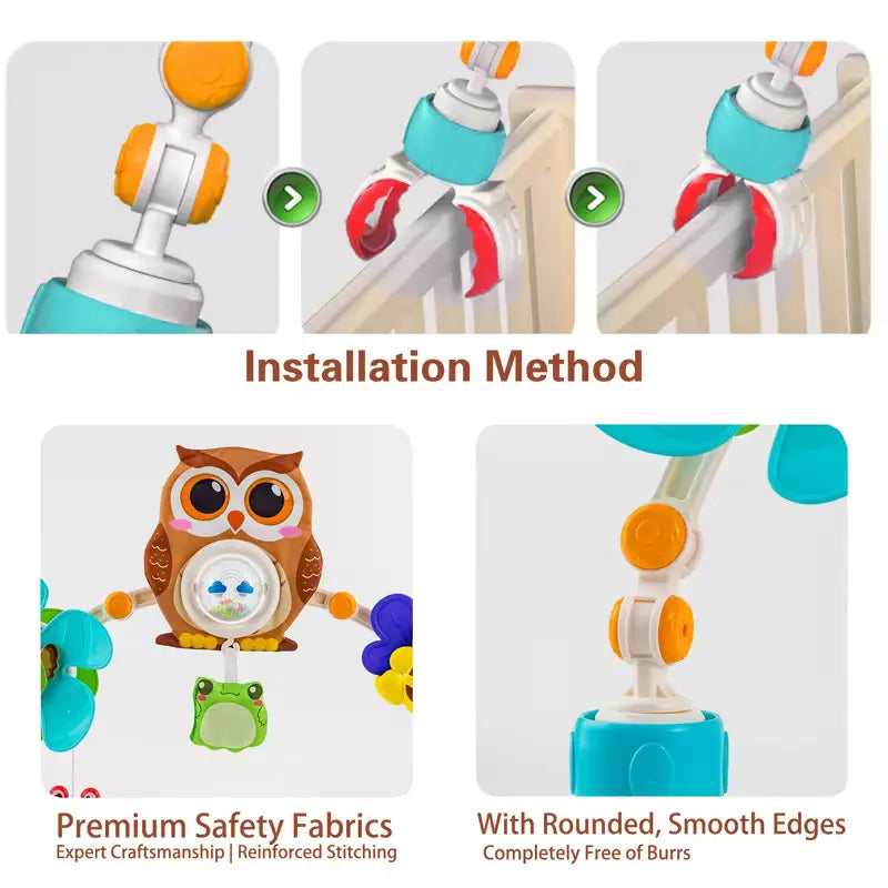 👶 Baby Stroller Toy Arch – Adjustable Sensory Activity Toys for Ages 0–18 Months 🧸