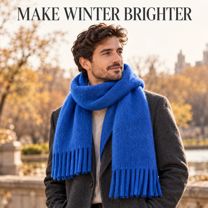 🧣🍂Solid Color Tassel Scarf – Thick & Cozy Fall-Winter Style for Women & Men
