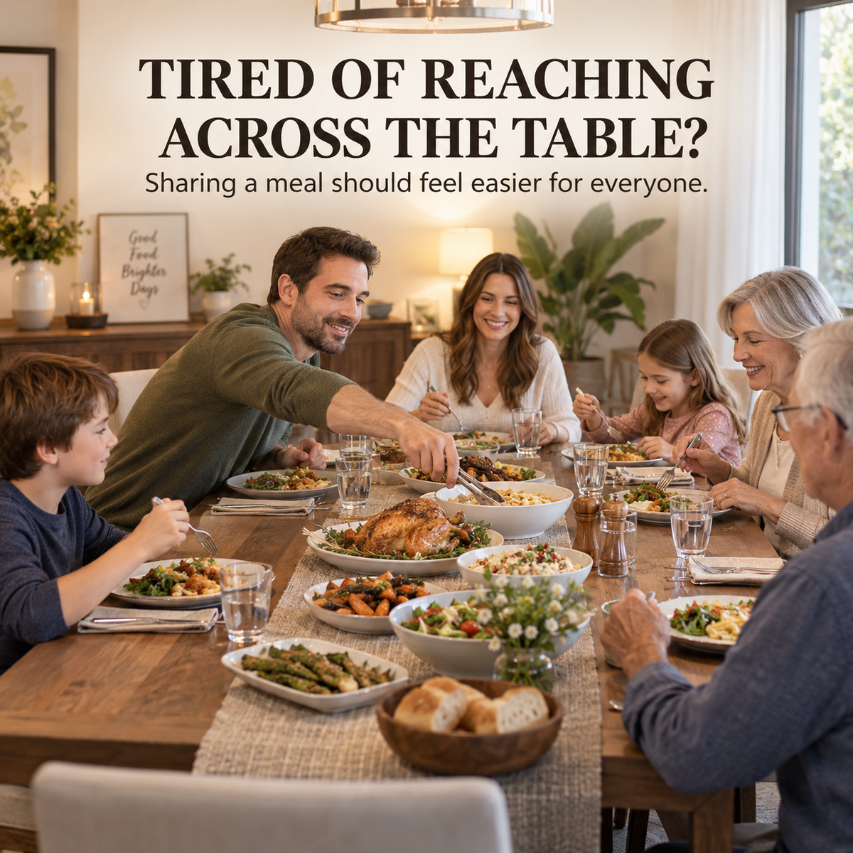 🍽️✨ Share & Spin – Expandable Lazy Susan Turntable for Dining Tables