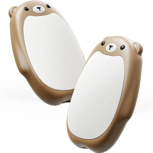 2-Pack Rechargeable Hand Warmers – Cute Bear Design, 3 Heat Levels & Magnetic