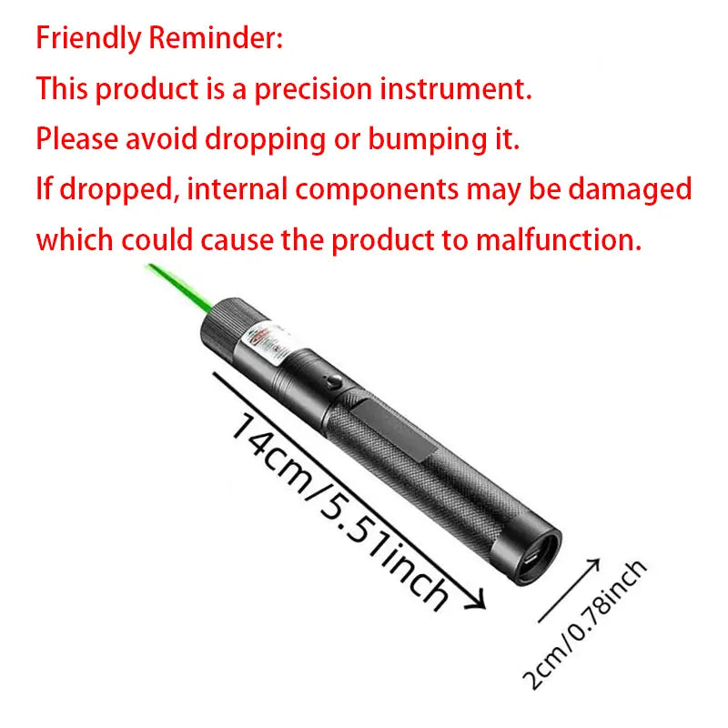 Rechargeable Green Laser Pointer/ Line Light Flashlight