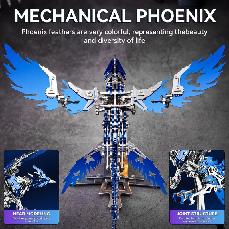 3D Metal Dragon Puzzle Kit – Mechanical DIY Model for Adults & Teens