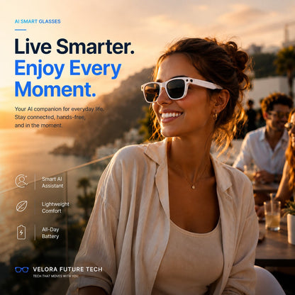 👓 50% OFF AI Smart Glasses 🎥 4K POV Camera | Multi-Language Translation & AR Navigation-H