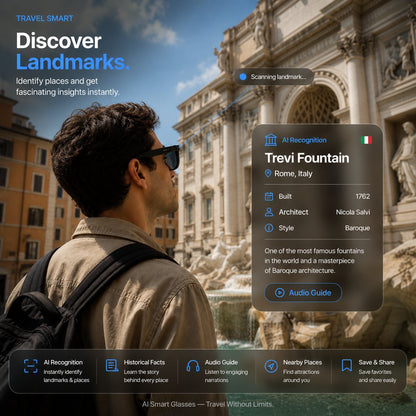 👓 50% OFF AI Smart Glasses 🎥 4K POV Camera | Multi-Language Translation & AR Navigation-H
