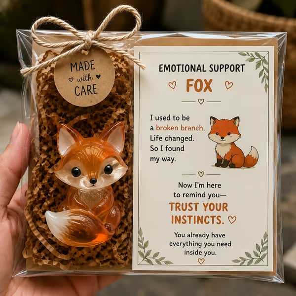💌 Emotional Support Animal – Meaningful Encouragement Keepsake with Message Card & Gift-Ready Packaging ✨