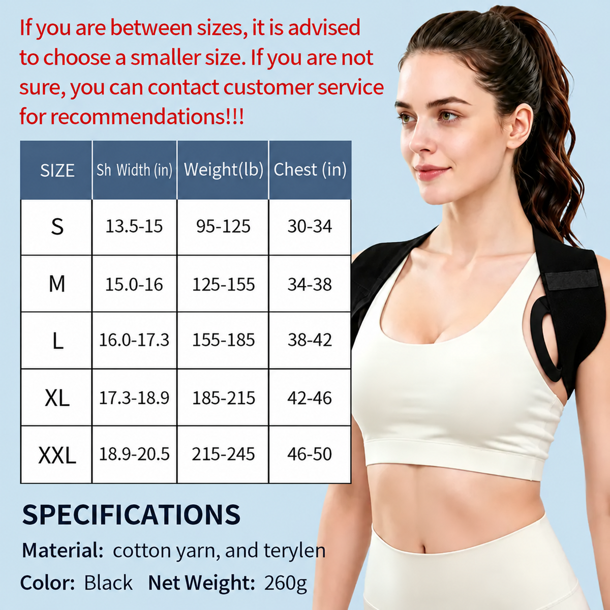 🧍🧍Elastic Posture Support Shoulder Straps for Men & Women – Everyday Back Support for Home & Office, S–XXL
