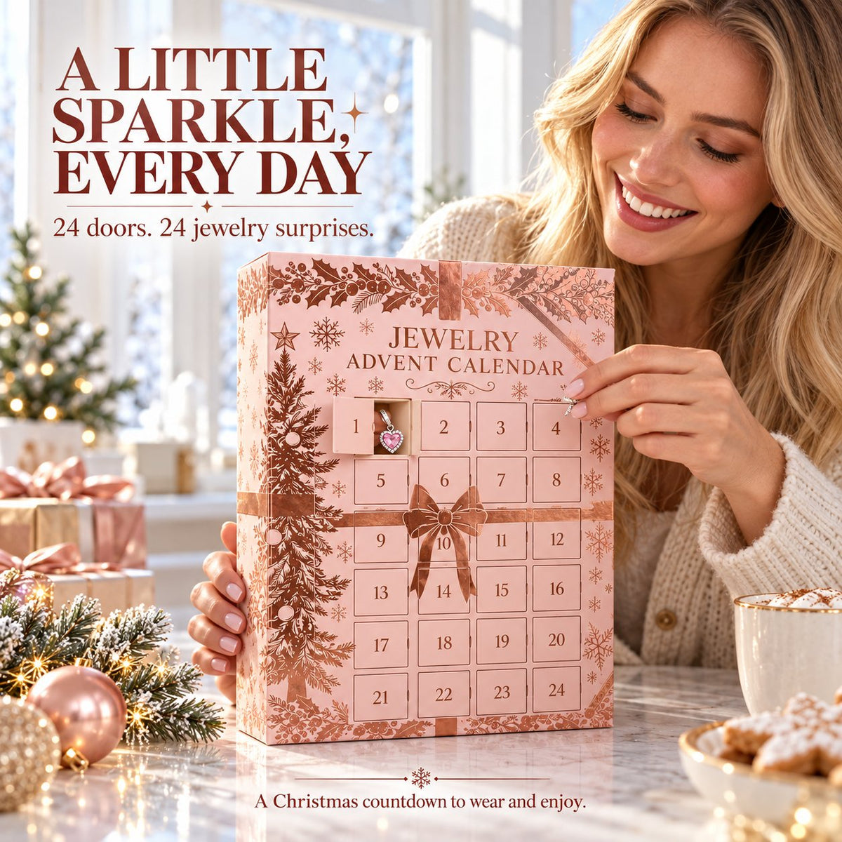 🎀 Hand Assembled Christmas Jewelry Calendar | Daily Surprises, Perfect Holiday Gift for Her