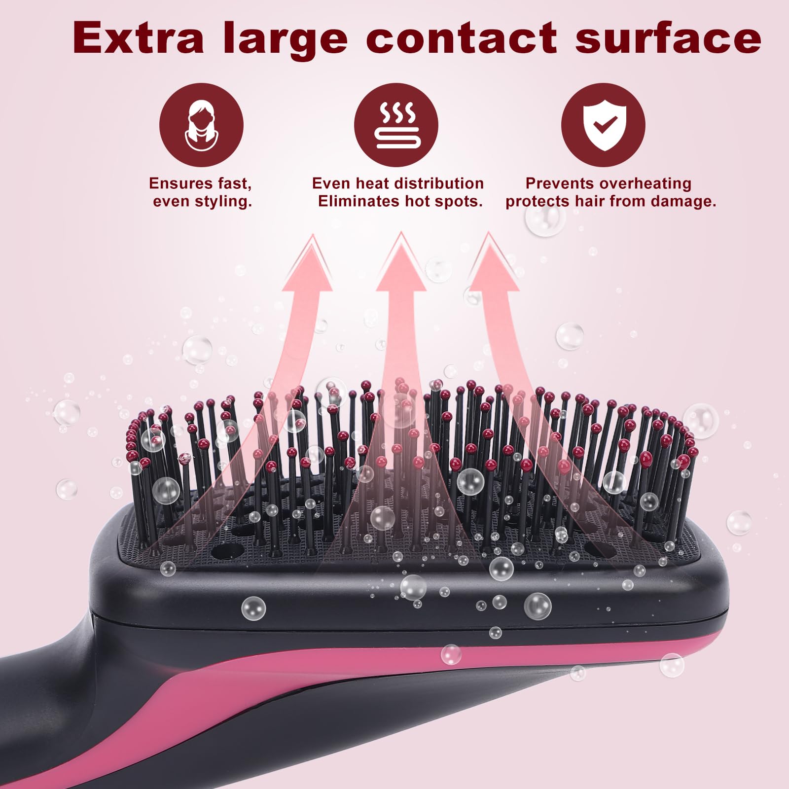 2-in-1 Comfort Comb Hair Dryer & Styler – Fast Drying Hot Air Brush for Straightening, Smoothing & Everyday Styling