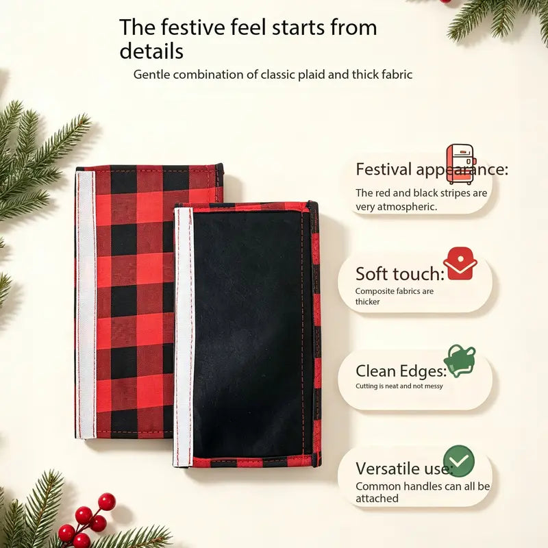 Plush Christmas appliance handle covers