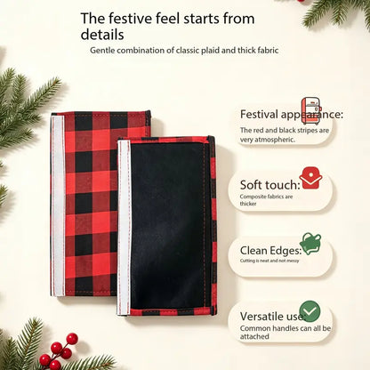 Plush Christmas appliance handle covers